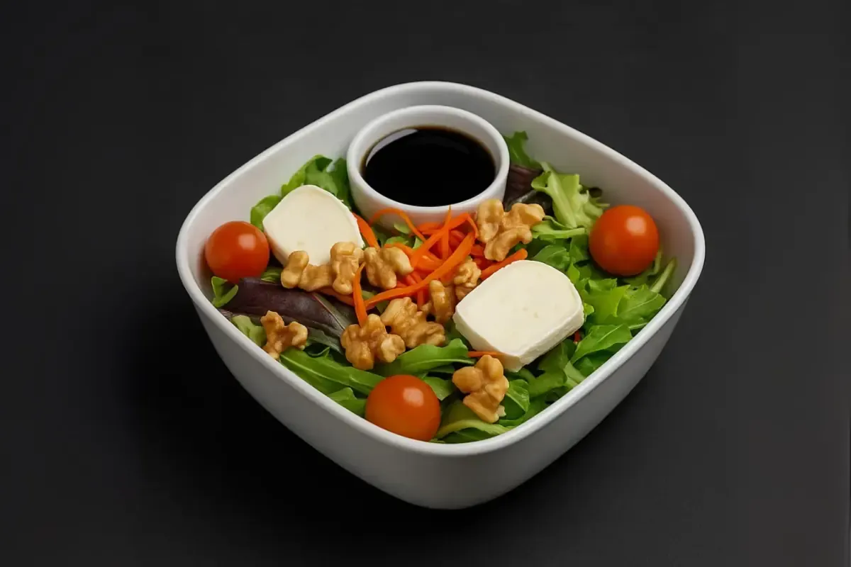 Ensalada con queso de cabra y nueces