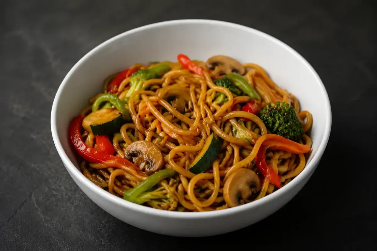 Tallarines con verduras