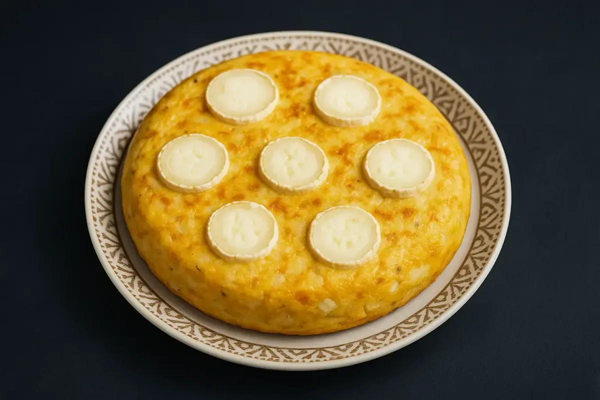 Tortilla de patata con queso de cabra